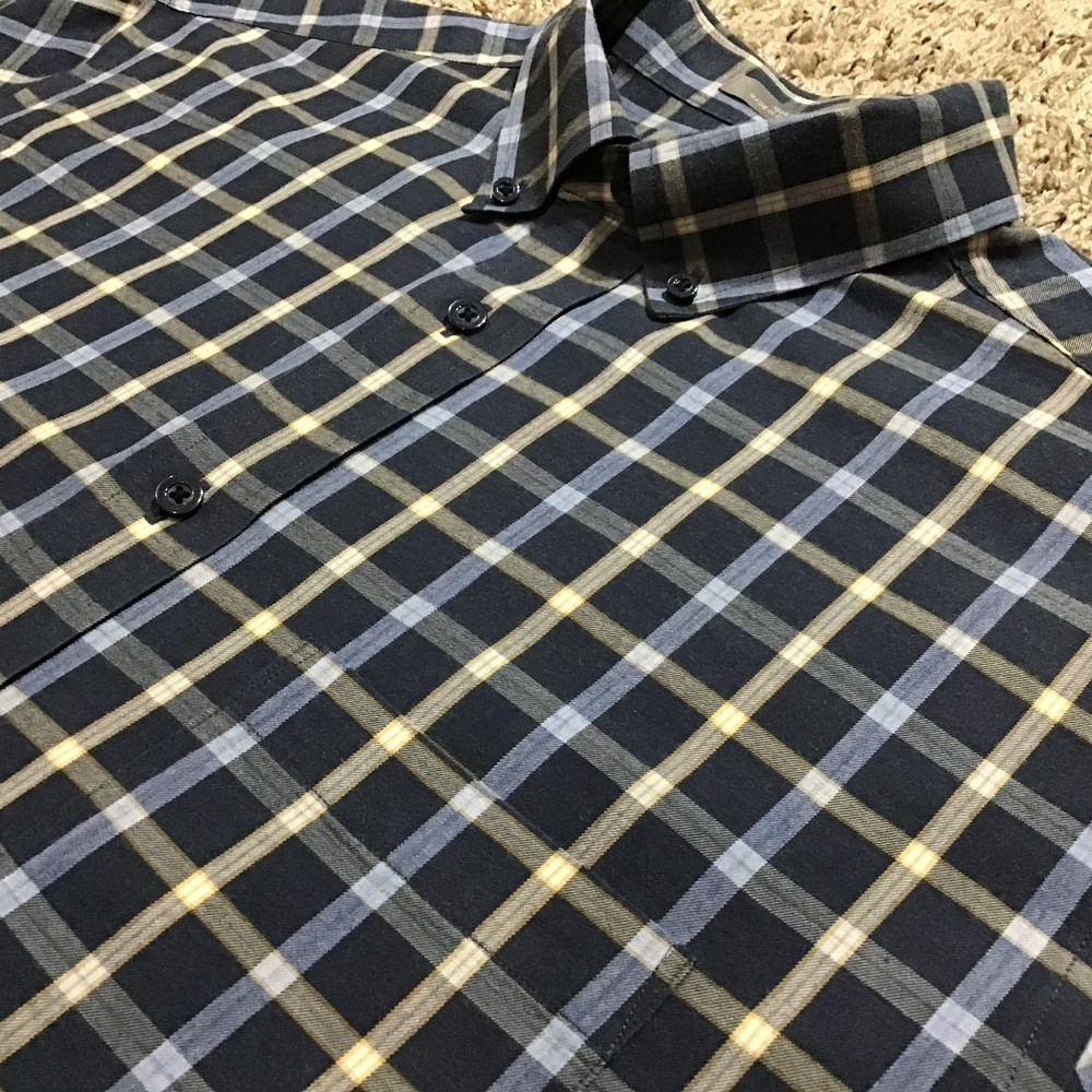 Daniel Cremieux Men's Large Long Sleeve Dress Shirt Plaid GREAT Shape